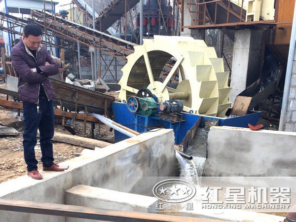 紅星石粉洗砂機(jī)作業(yè)現(xiàn)場