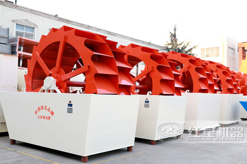 輪斗式洗砂機，洗凈度高達99%